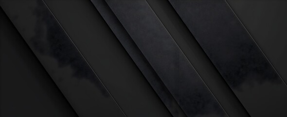 Poster - Black background with abstract geometric shapes, simple minimalistic design, dark gray color palette, high resolution, vector graphics, flat style, high contrast, sharp edges, shadows and highlights, 