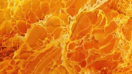 Poster - A close-up view of a bright yellow marble surface with intricate patterns and textures