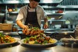 © Fitry - Chef Preparing Delicious Chicken Dish in a Restaurant Kitchen