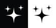 © MKInayem - sparkle star icon. simple black and white sparkle symbol. transparent png and vector illustration.