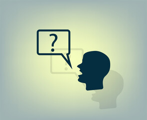 Poster - Vector illustration with shadow on gradient background