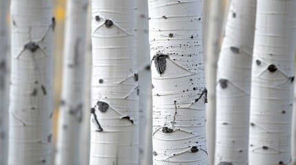 Aspen (Populus tremuloides): Identified by their quaking leaves and white bark, aspens create expansive clonal colonies, forming striking and cohesive forest communities.
