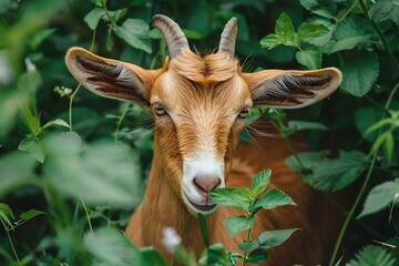 Wall Mural - goat in the meadow