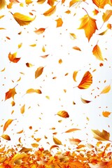 Poster - A collection of leaves blowing in the wind