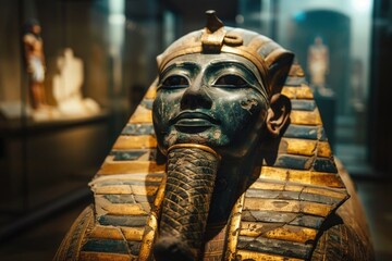 Poster - A detailed view of a life-sized elephant sculpture