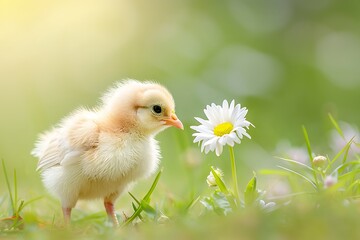 Poster - chicken on grass