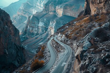 Poster - road to the mountains