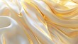 © Matcha_09 - Dynamic 3D golden wave on a soft abstract light background, ideal for creating sophisticated and elegant visuals