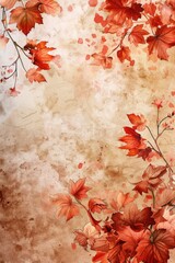 Aufkleber - A vibrant tree with bright red leaves against a green background