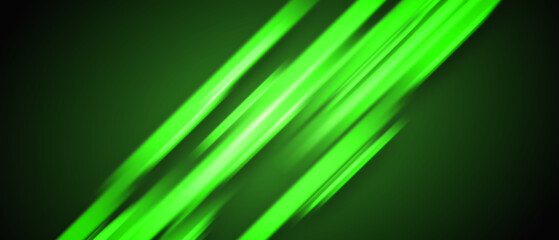 Poster - abstract green and black are light pattern with the gradient 