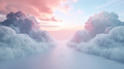 Canvas Print - the sky is filled with clouds and the sun is setting