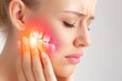 © vilaiporn - Detailed depiction of a dental abscess with severe swelling and redness, tooth pain, imitative presentation of abscess treatment