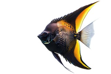 Wall Mural - angel fish isolated on white background