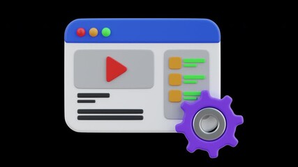 Poster - 3D Animation of Content Management Provides Platform | Alpha Channel