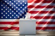 © Tekin - US elections 2024, Vote icon and United States flag, Election campaign and voting in America