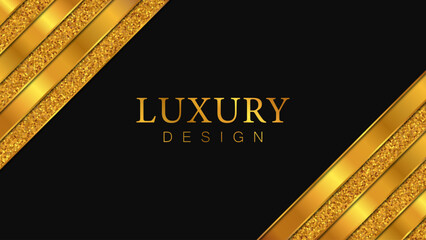 Sticker - Luxury premium background. Black and gold colors. Vector design