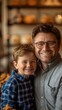 © ANC Media - Father and son enjoy baking and sharing homemade cookies together