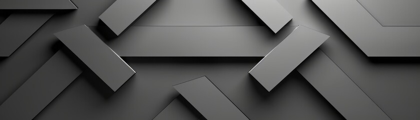 Poster - Abstract Black Geometric Pattern Background