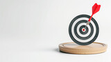 Precision and Passion A close-up of a dart hitting the bullseye on a dartboard, symbolizing the focus and accuracy needed to achieve your goals and hit your target with confidence wallpaper, backgroun