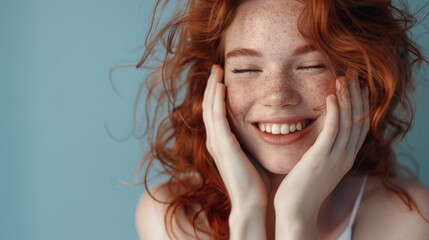 Wall Mural - The radiant smiling woman