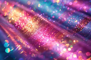 Poster - Radiant film surface set for bright holographic background layering overlays