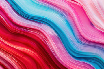 Poster - Vibrant abstract background with flowing colorful waves in shades of red, pink, and blue, creating a dynamic and energetic visual effect.