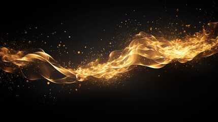 Wall Mural - glittering particles flowing in a dark space