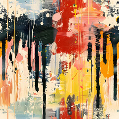 Aufkleber - Abstract pattern background showing colorful splashes and dripping paint
