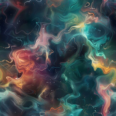 Leinwandbilder - abstract colorful galaxy background pattern featuring swirling colors and shining stars