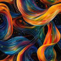 Fototapete - Colorful abstract pattern resembling the universe and space