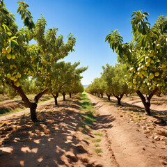 Canvas Print - tree in the vineyard