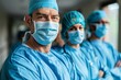 © Leo Rohmann - Group of medical professionals in scrubs with confident expressions in a hospital setting