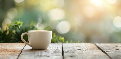 Canvas Print - Morning Coffee With Succulents