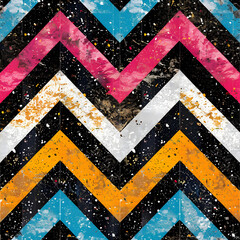 Aufkleber - Seamless pattern chevron design creating modern background