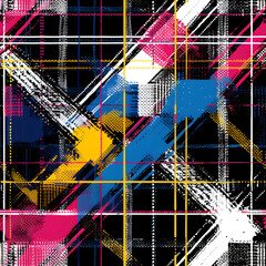 Aufkleber - Abstract geometric pattern blending grunge and elegance