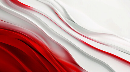 Wall Mural - Abstract red and white with stripes on a white background