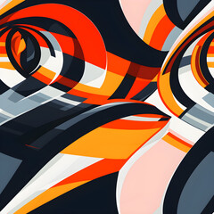 Poster - Abstract background with wavy shapes forming a pattern