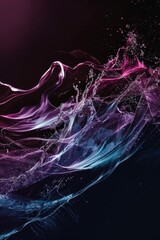 Poster - a close-up shot of a cell phone lying on a dark background, perfect for use in tech-related designs