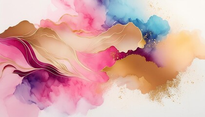 Canvas Print - brush painted watercolor background image perfect design for logo and sale banner