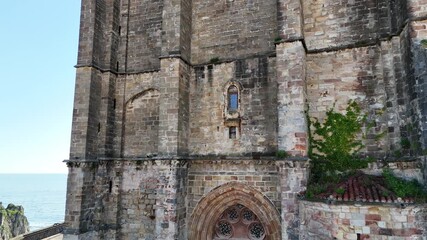 Wall Mural - Old Catholic church in Castro Urdiales, Spain