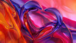 © brillianata - Love and Unity. Bright colored heart on a vibrant background. Happy mood