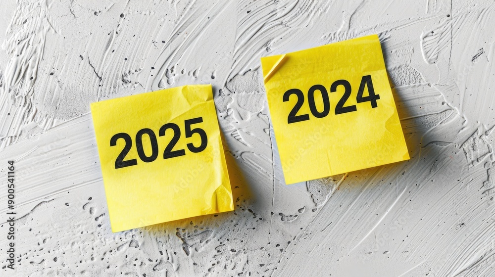 Yellow sticky notes with 