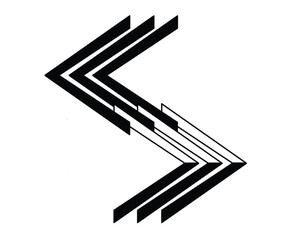 Fototapete - Logo letter S unique design vector on background