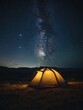 © Kasper - Tent illuminated at night under starry sky