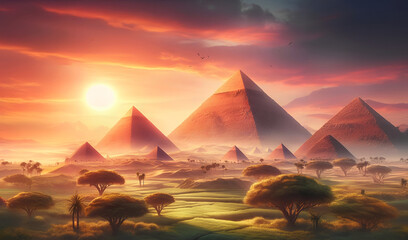 Wall Mural - This is a stunning image of the great Pyramids