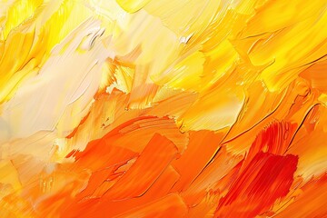 Wall Mural - Abstract vibrant strokes of red, orange, and yellow paint