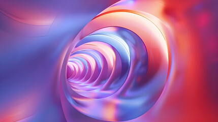 Poster - An abstract swirling vortex featuring soft pastel colors and light, creating a dreamlike and mesmerizing visual effect.