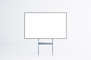 Poster - Blank whiteboard on a stand in a modern studio. 3D Rendering