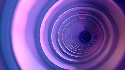 Poster - A mesmerizing abstract spiral tunnel with shades of purple and pink, creating a soothing and captivating visual effect.