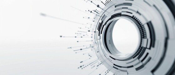Poster - Futuristic Circular Technology Design. Generative ai